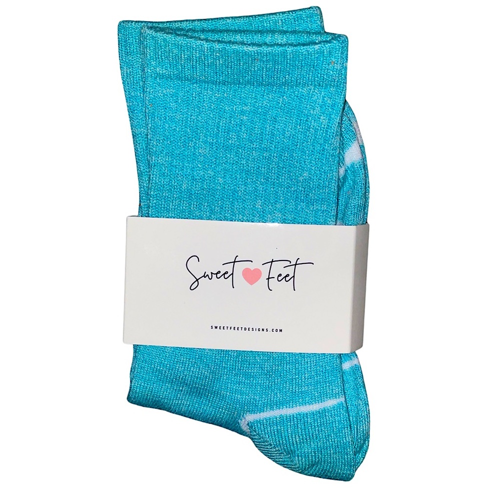 SWEET FEET DESIGNS - Turquoise Crew Socks - NWT